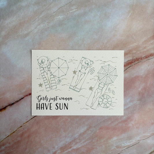 Wanna have sun | Wenskaart