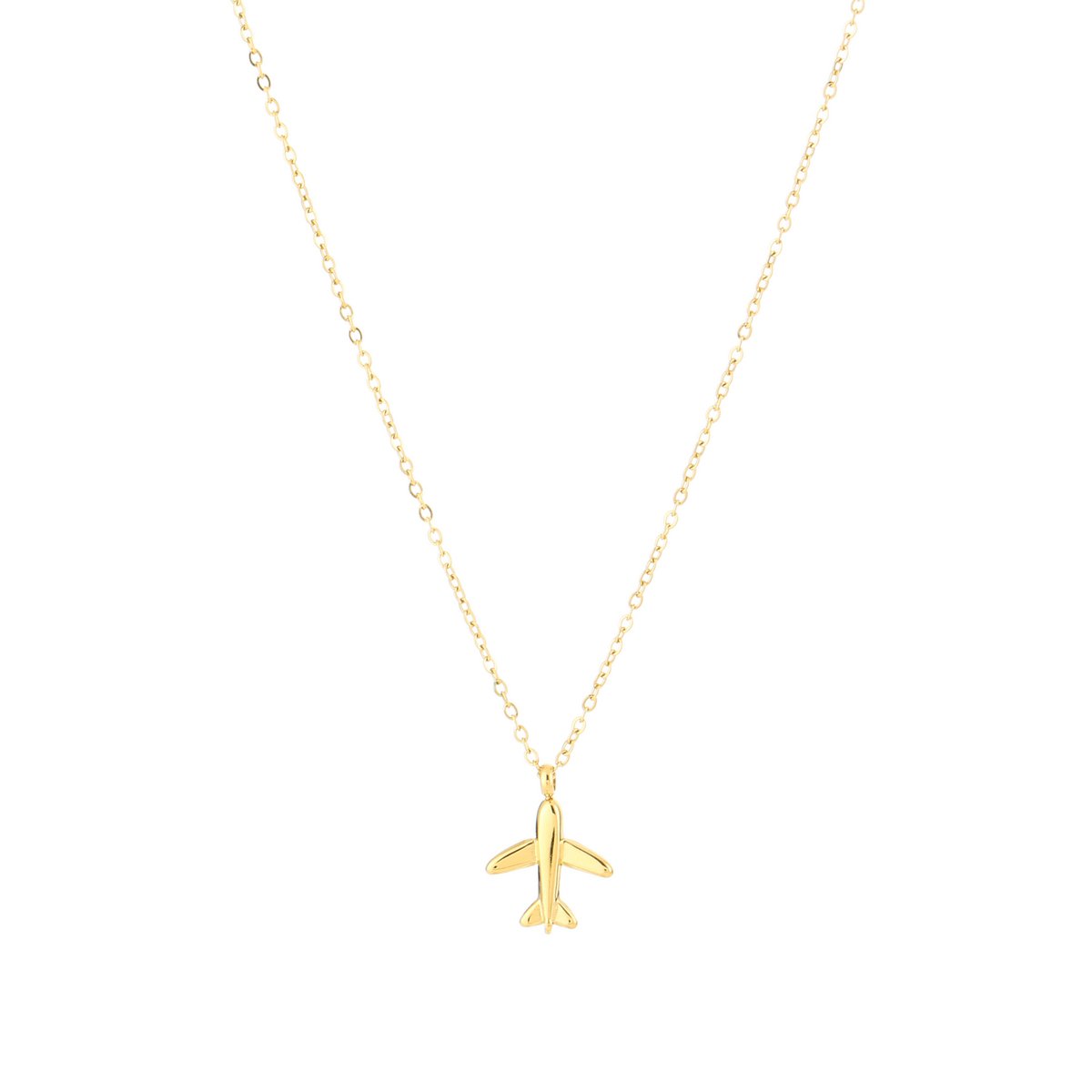 Vliegtuigketting goud, close-up
