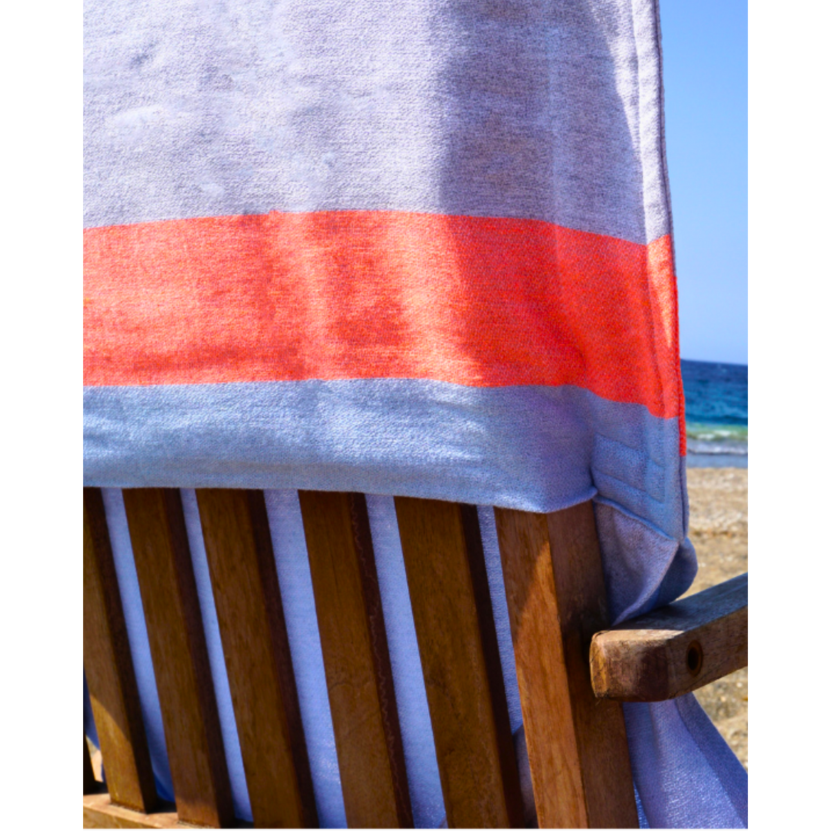 Close-up handdoek blauw