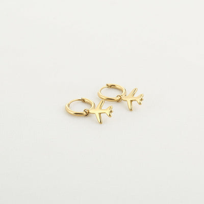 Vliegtuigoorbellen in goud, productfoto
