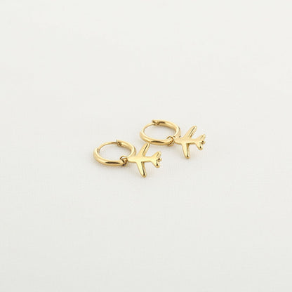 Vliegtuigoorbellen in goud, productfoto