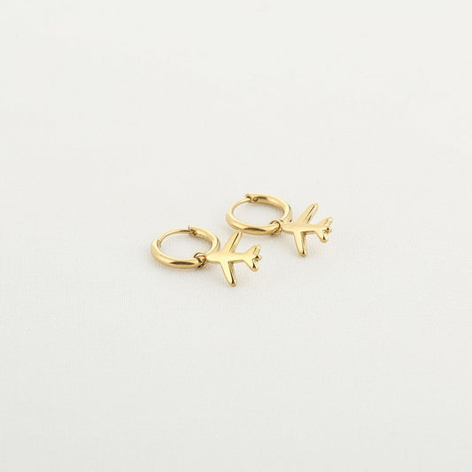 Vliegtuigoorbellen in goud, productfoto