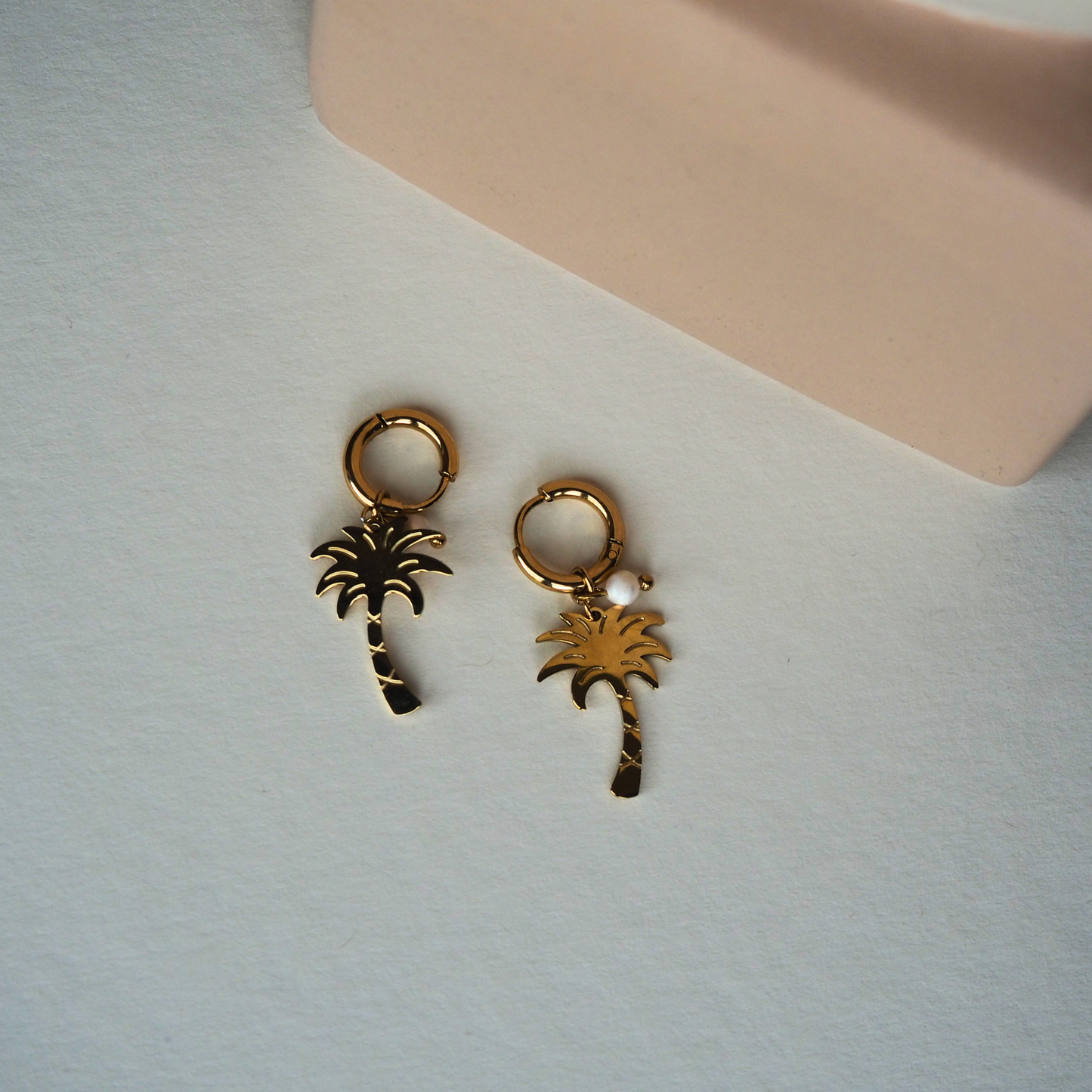 Palmboom Oorringen | Goud