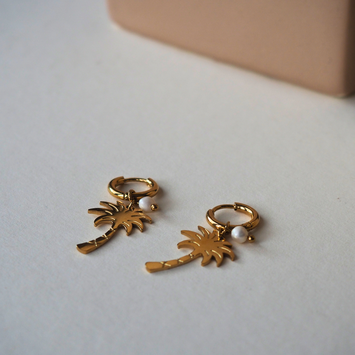 Palmboom Oorringen | Goud