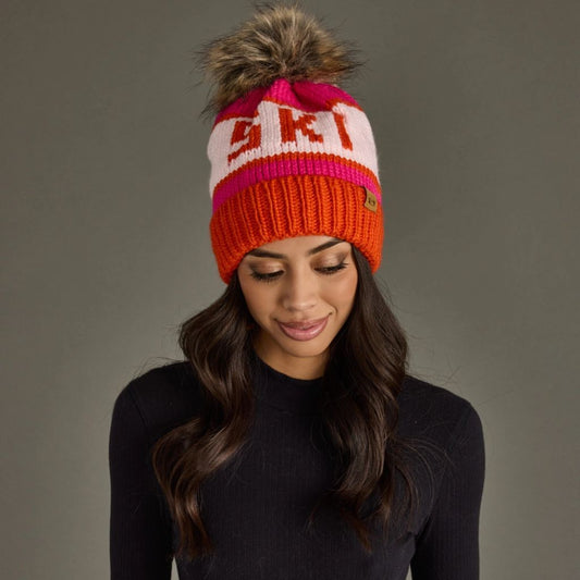 Après-ski muts roze rood