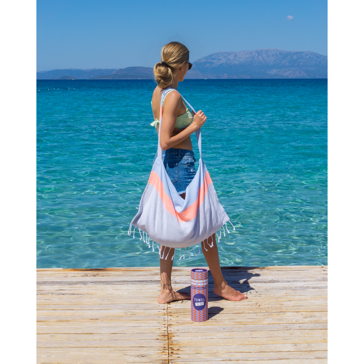 sfeerbeeld strandtas blauw 
