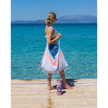 sfeerbeeld strandtas blauw 