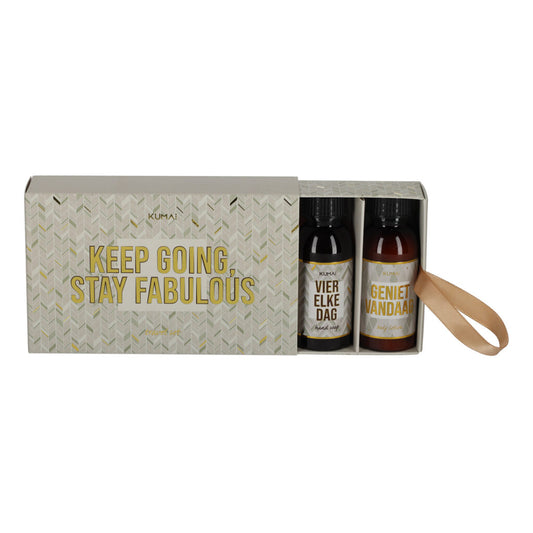 Reisset shampoo met quotes